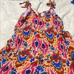 Colorful Patterned Sleeveless Romper